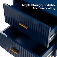 Ceandro Navy 2 Drawer Nightstand