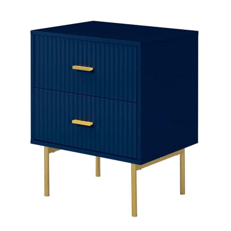 Ceandro Navy 2 Drawer Nightstand