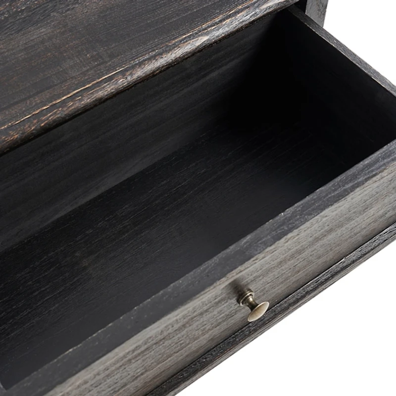 Hippe Charcoal Gray 2 Drawer Nightstand