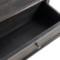 Hippe Charcoal Gray 2 Drawer Nightstand