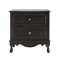 Hippe Charcoal Gray 2 Drawer Nightstand
