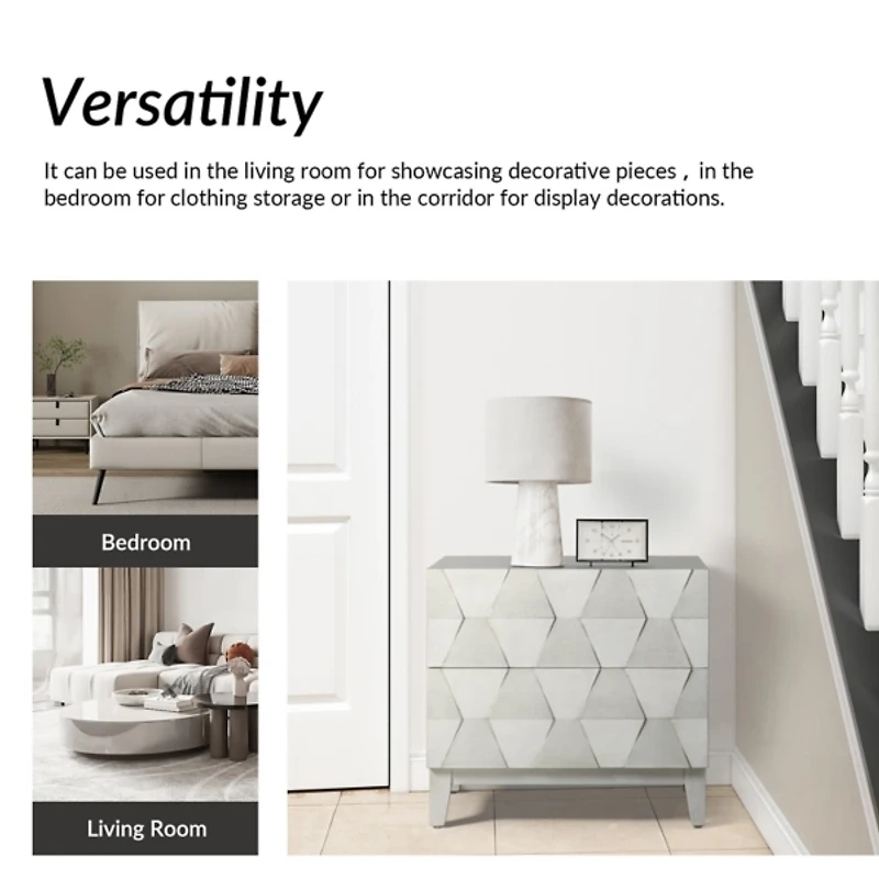 Helga White Wood Charging Nightstand