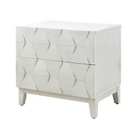 Helga White Wood Charging Nightstand