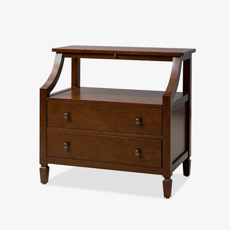 Bernadette Walnut Brown Charging Nightstand