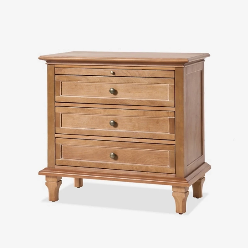 Acorn Brown Dominic 3 Drawer Charging Nightstand