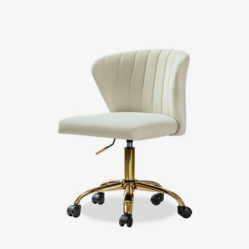 Ivory Velvet Ilia Office Chair