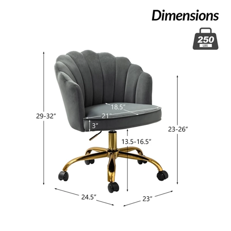 Velvet Belanda Office Chair