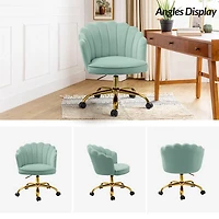 Sage Velvet Belanda Office Chair