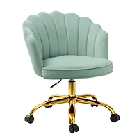 Sage Velvet Belanda Office Chair