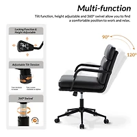 Faux Leather Indigo Office Chair