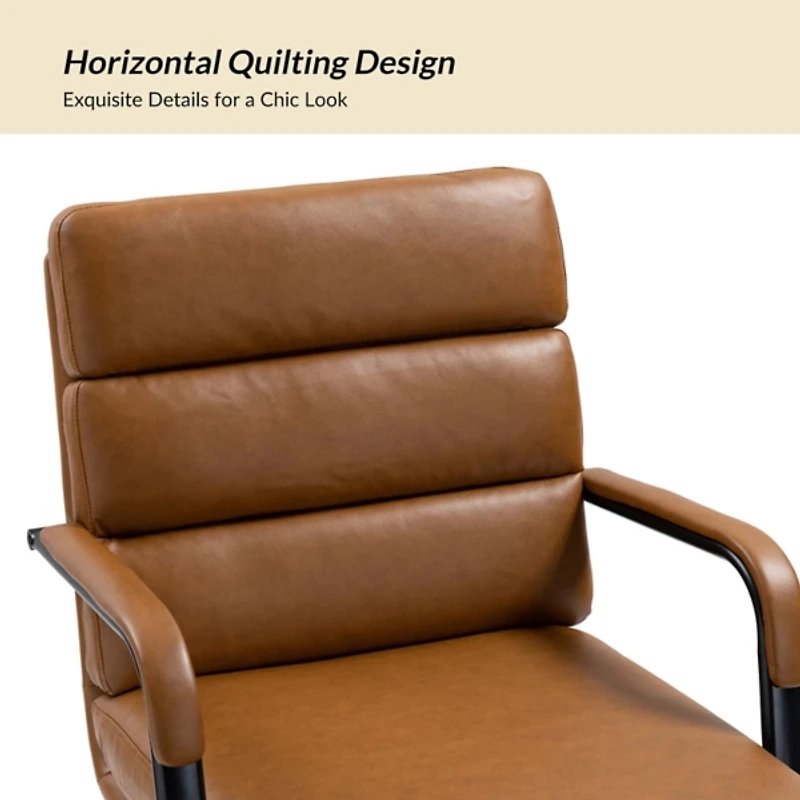 Camel Faux Leather Indigo Office Chair