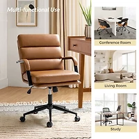 Camel Faux Leather Indigo Office Chair