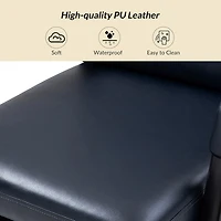 Navy Faux Leather Indigo Office Chair