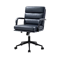 Navy Faux Leather Indigo Office Chair