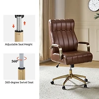 Brown Faux Leather Conan Executive Office Chair