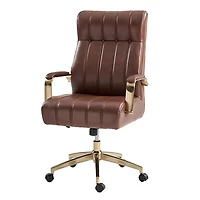 Brown Faux Leather Conan Executive Office Chair