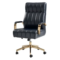 Navy Faux Leather Conan Executive Office Chair