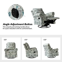 Blue Medallion Kaspar Swivel Manual Recliner