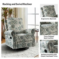 Blue Medallion Kaspar Swivel Manual Recliner