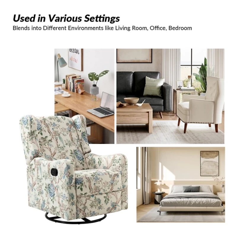 Blue Bird George Wingback Recliner