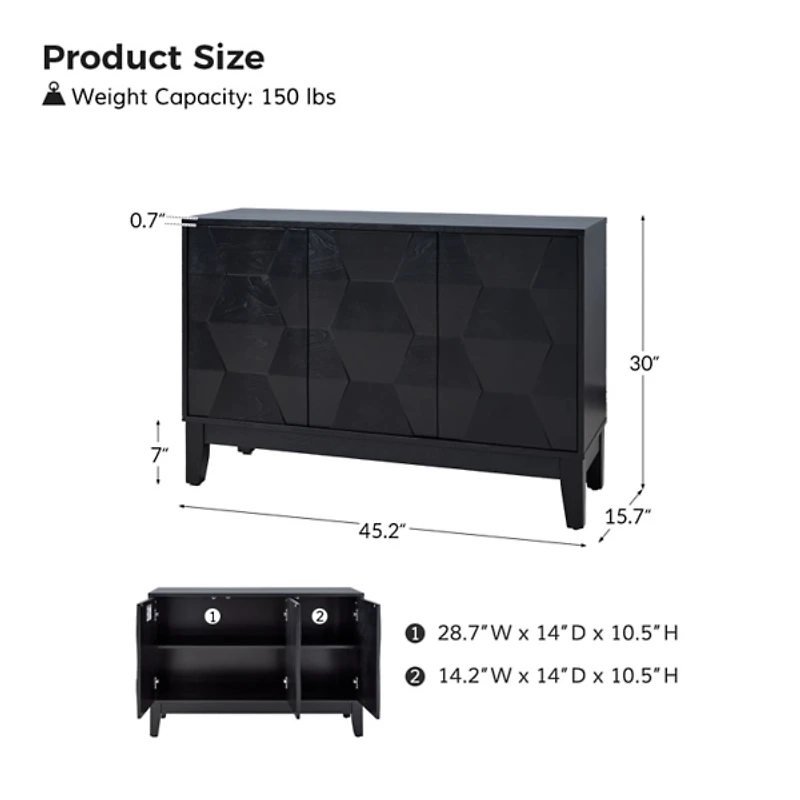 Black Wood Joyce Sideboard