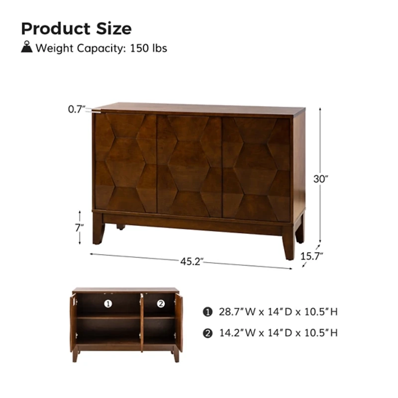 Walnut Wood Joyce Sideboard