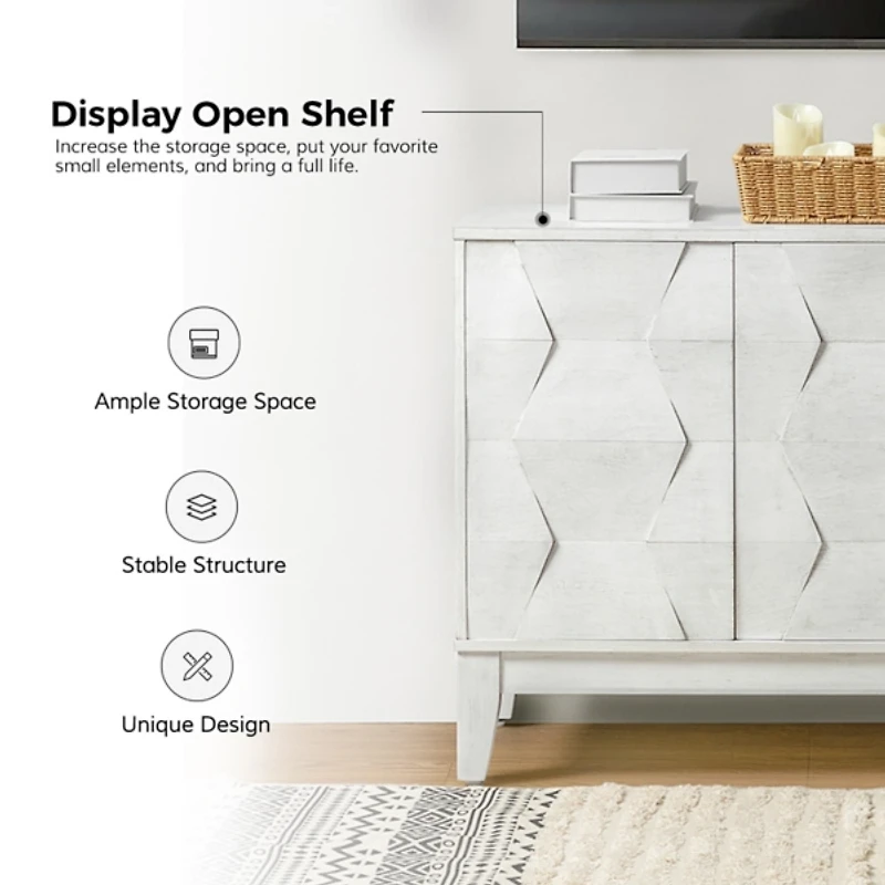 White Wood Joyce Sideboard