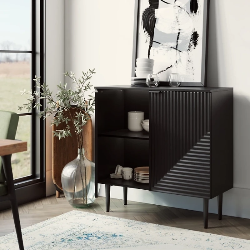 Black Burkart 2-Door Cabinet