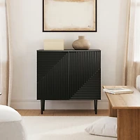 Black Burkart 2-Door Cabinet