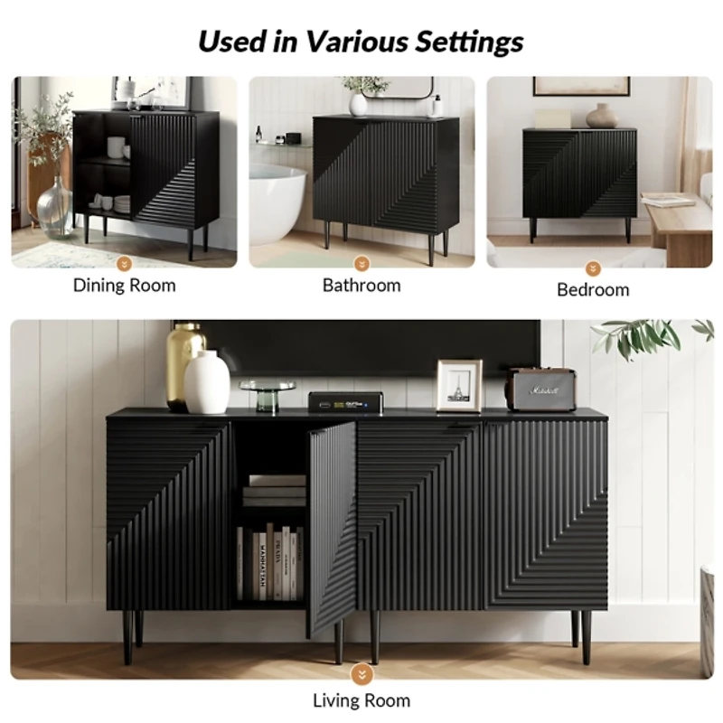 Black Burkart 2-Door Cabinet