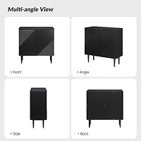 Black Burkart 2-Door Cabinet