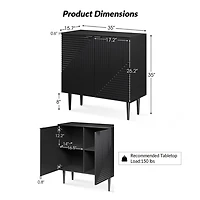 Black Burkart 2-Door Cabinet