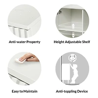 White Burkart 2-Door Cabinet