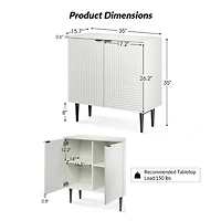 White Burkart 2-Door Cabinet