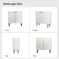 White Burkart 2-Door Cabinet