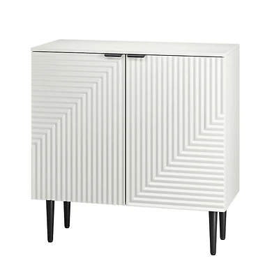 White Burkart 2-Door Cabinet