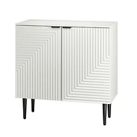 White Burkart 2-Door Cabinet