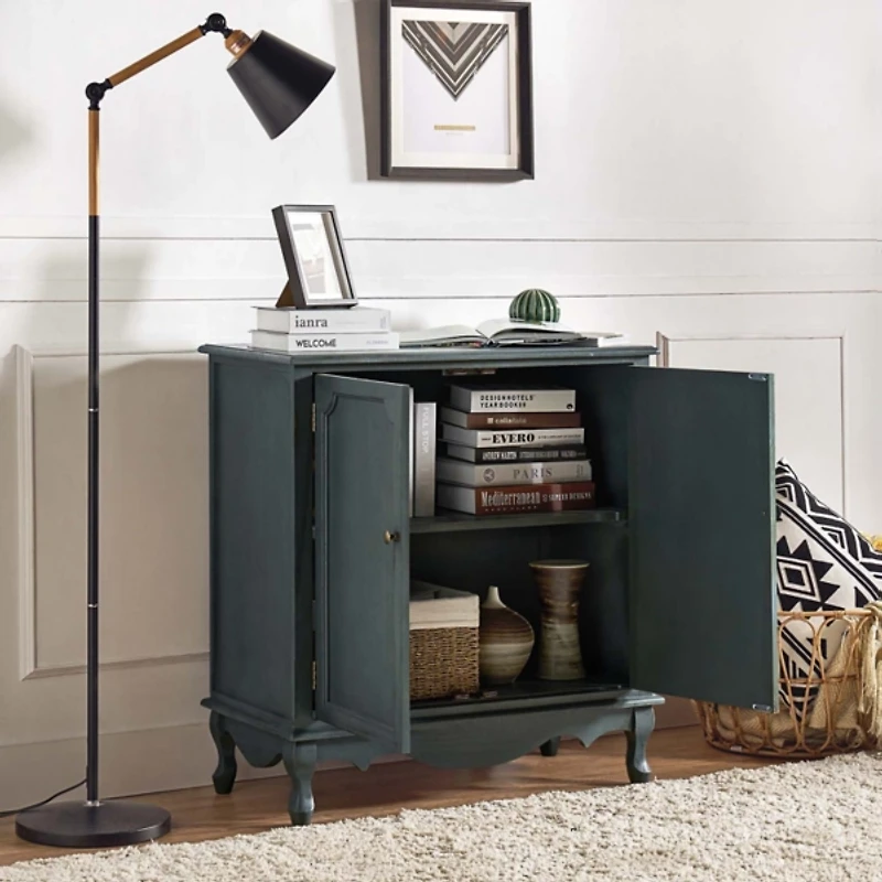 Rustic Blue Hippe 2-Door Cabinet