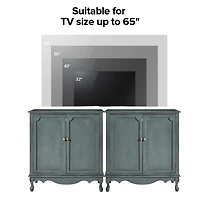 Rustic Blue Hippe 2-Door Cabinet