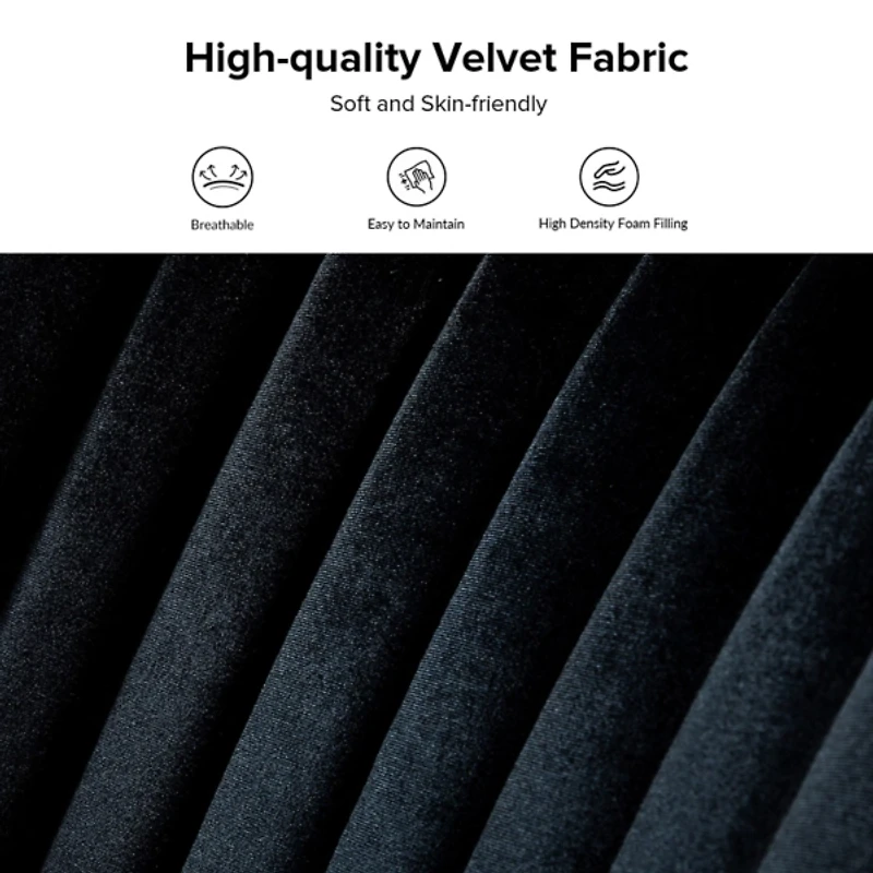 Black Velvet Monica Loveseat