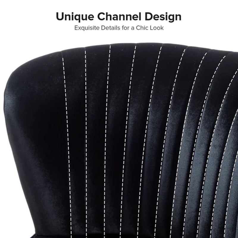 Black Velvet Monica Loveseat