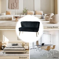 Black Velvet Monica Loveseat