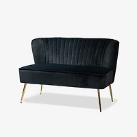 Black Velvet Monica Loveseat