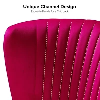 Fuchsia Velvet Monica Loveseat