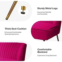Fuchsia Velvet Monica Loveseat