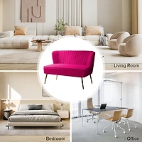Fuchsia Velvet Monica Loveseat