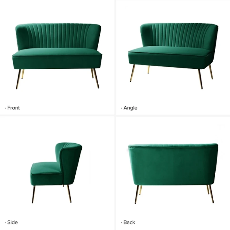 Green Velvet Monica Loveseat