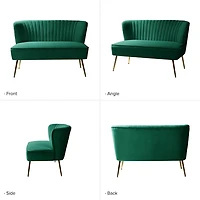 Green Velvet Monica Loveseat