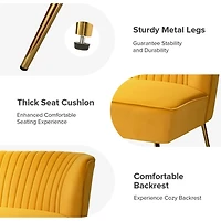 Mustard Velvet Monica Loveseat