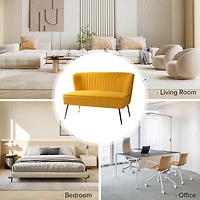 Mustard Velvet Monica Loveseat